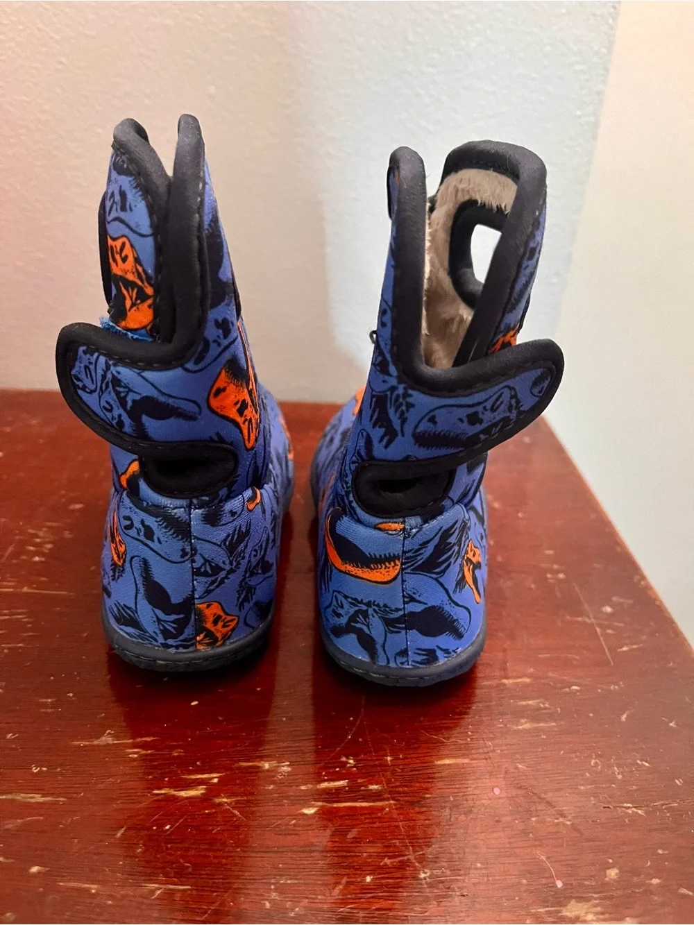 Baby Bogs size 5: Blue & Orange Dino Handle Winter Boots